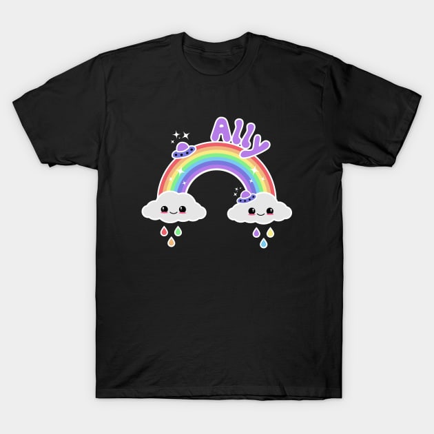 Ally Kawaii Rainbow T-Shirt by Sasyall